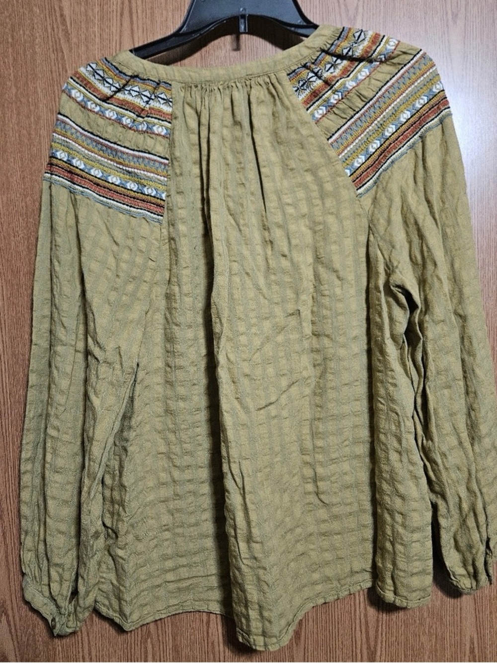 Boho Olive Green Embroidered Mini Skirt
